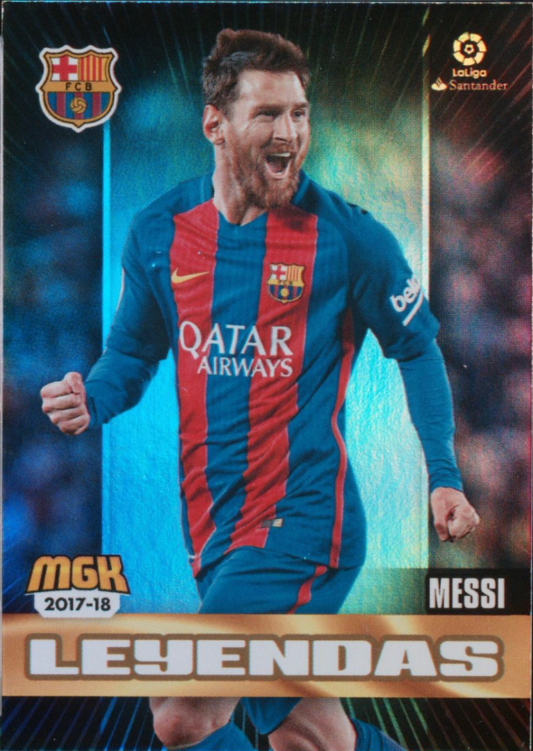 2017-18 Megacracks #105 Lionel Messi Leyendas — front